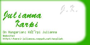 julianna karpi business card